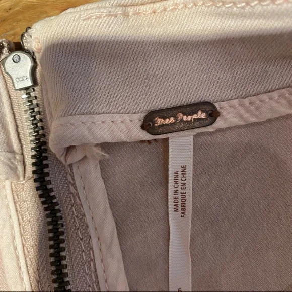 Free People Modern Femme Denim Mini Skirt in Tan Camel size 6 - Picture 4 of 10